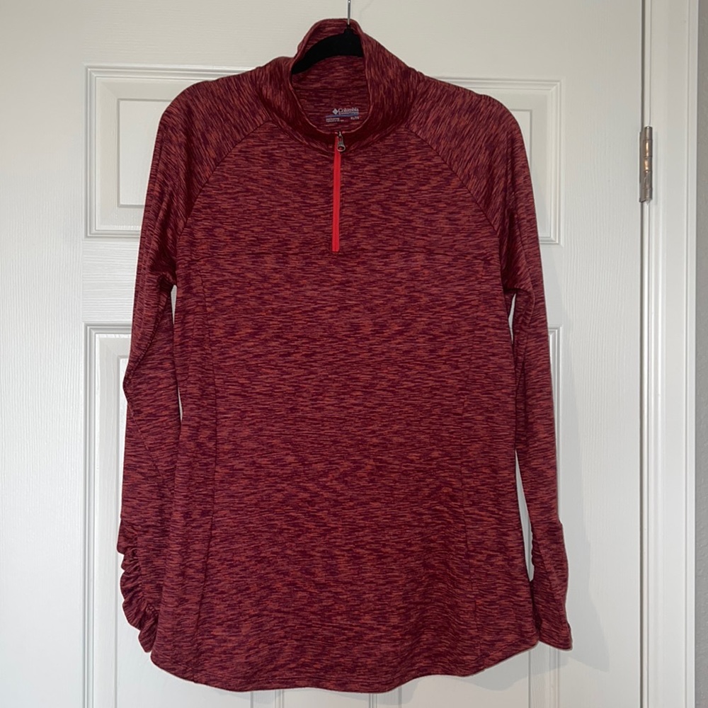 Columbia Pull-Over 1/4 Zip with Ruched Wrist Detail Size XL